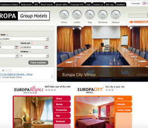 Europa Group Hotels tinklapis